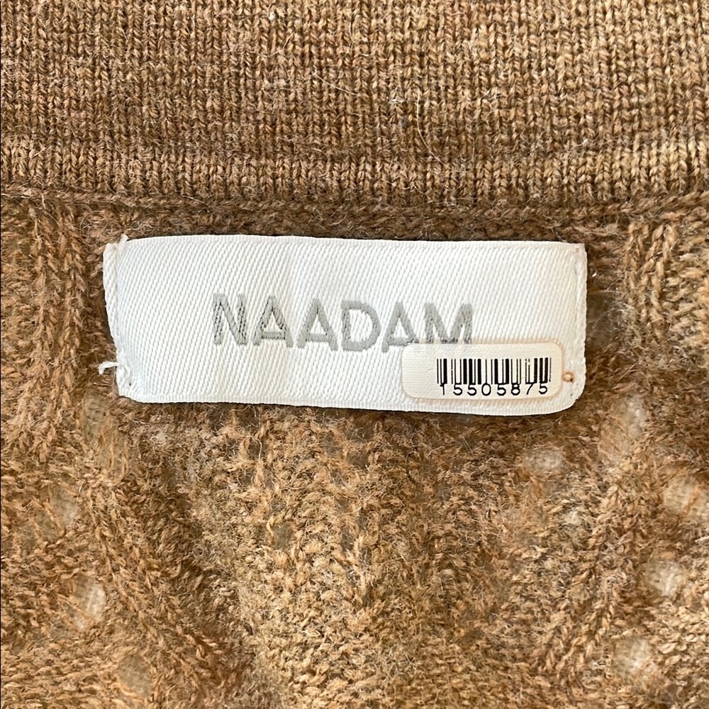 NAADAM Pointelle Button Down Sweater XS - Picture 8 of 9